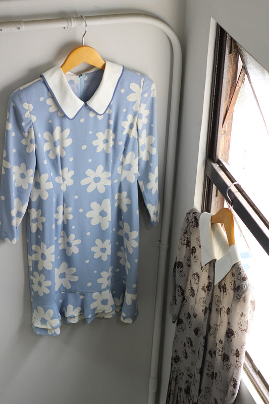 Vintage Flower Long Sleeve One-Piece x2点