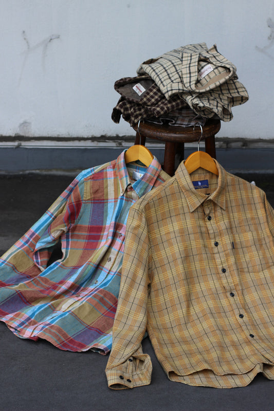 Men's Sand Check Flannel Shirt x7点