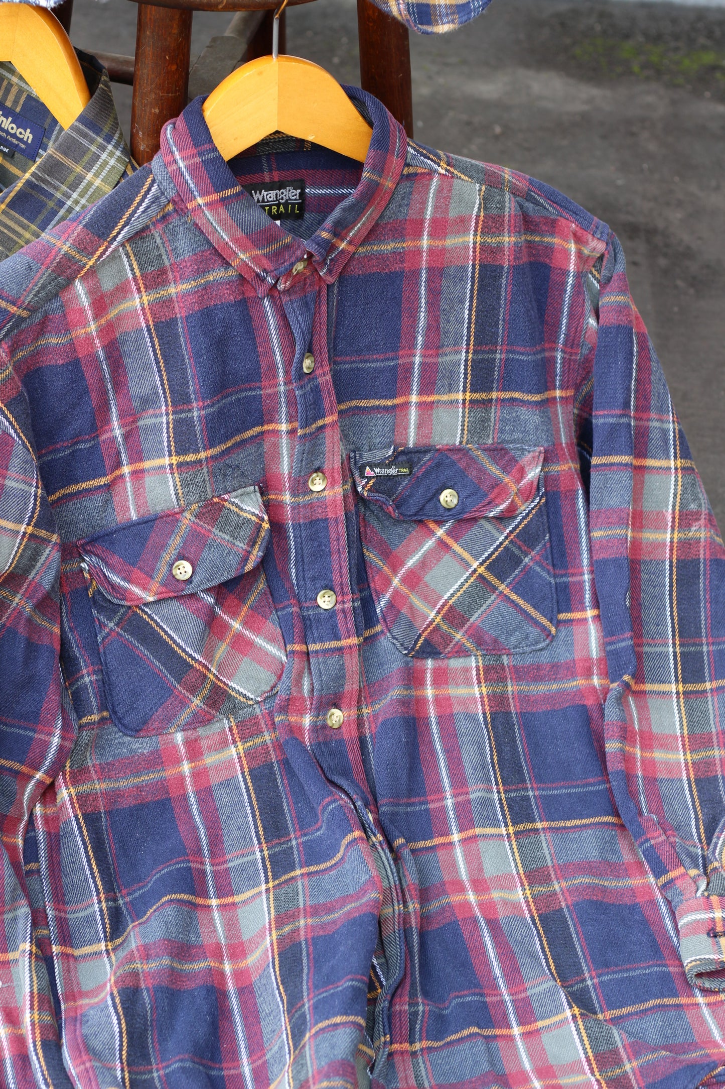 Men's Blue Check Flannel Shirt x6点