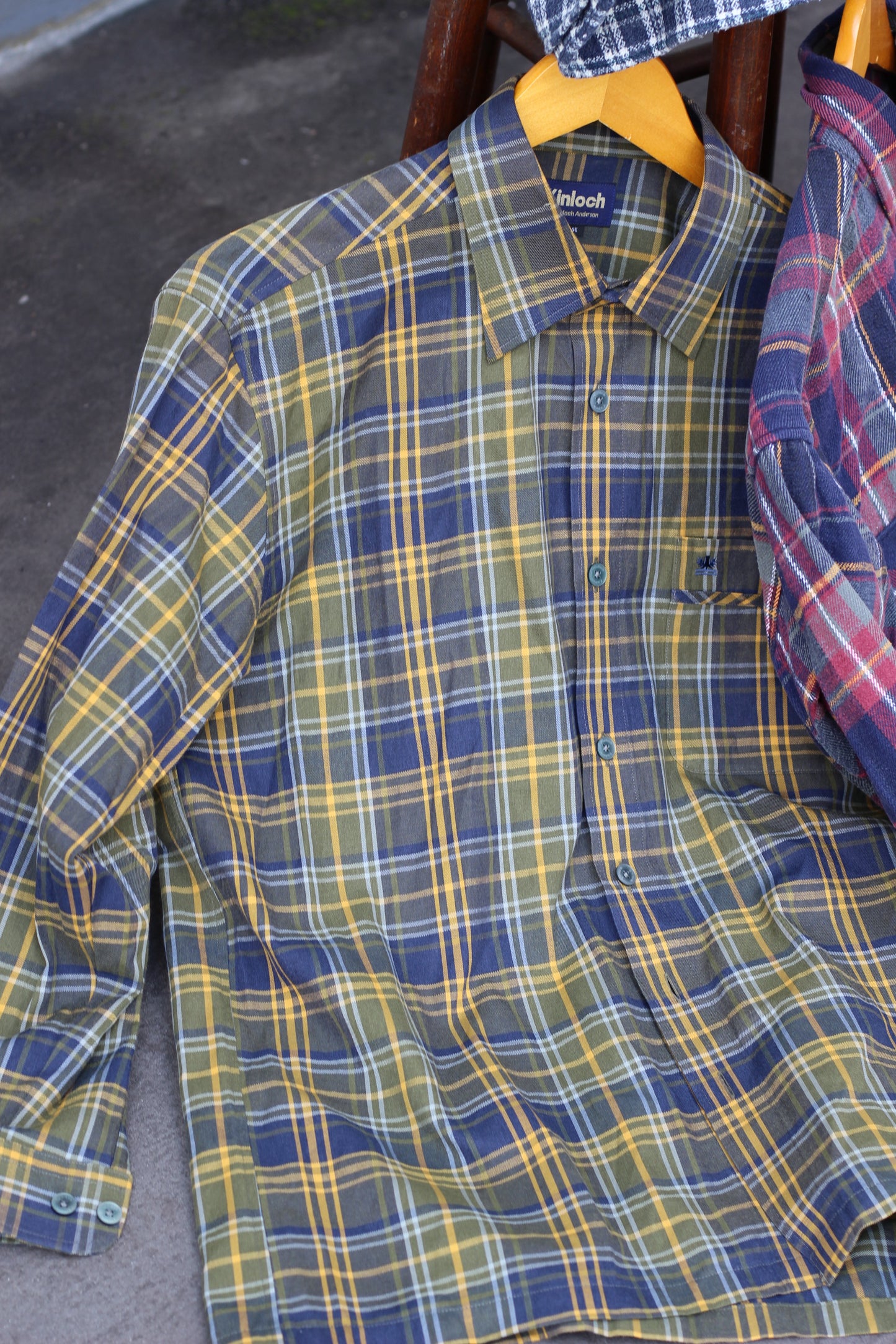 Men's Blue Check Flannel Shirt x6点