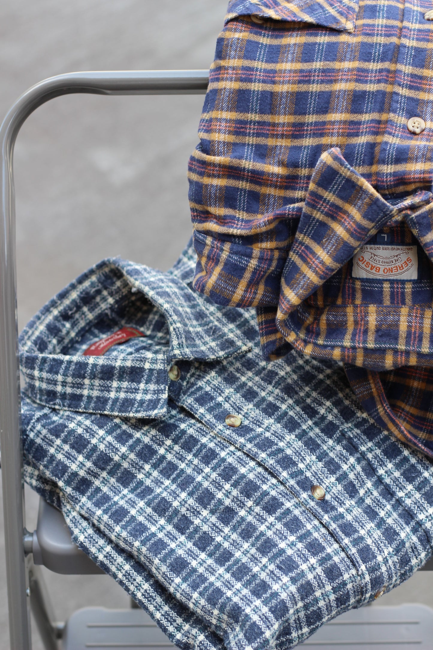 Men's Blue Check Flannel Shirt x6点