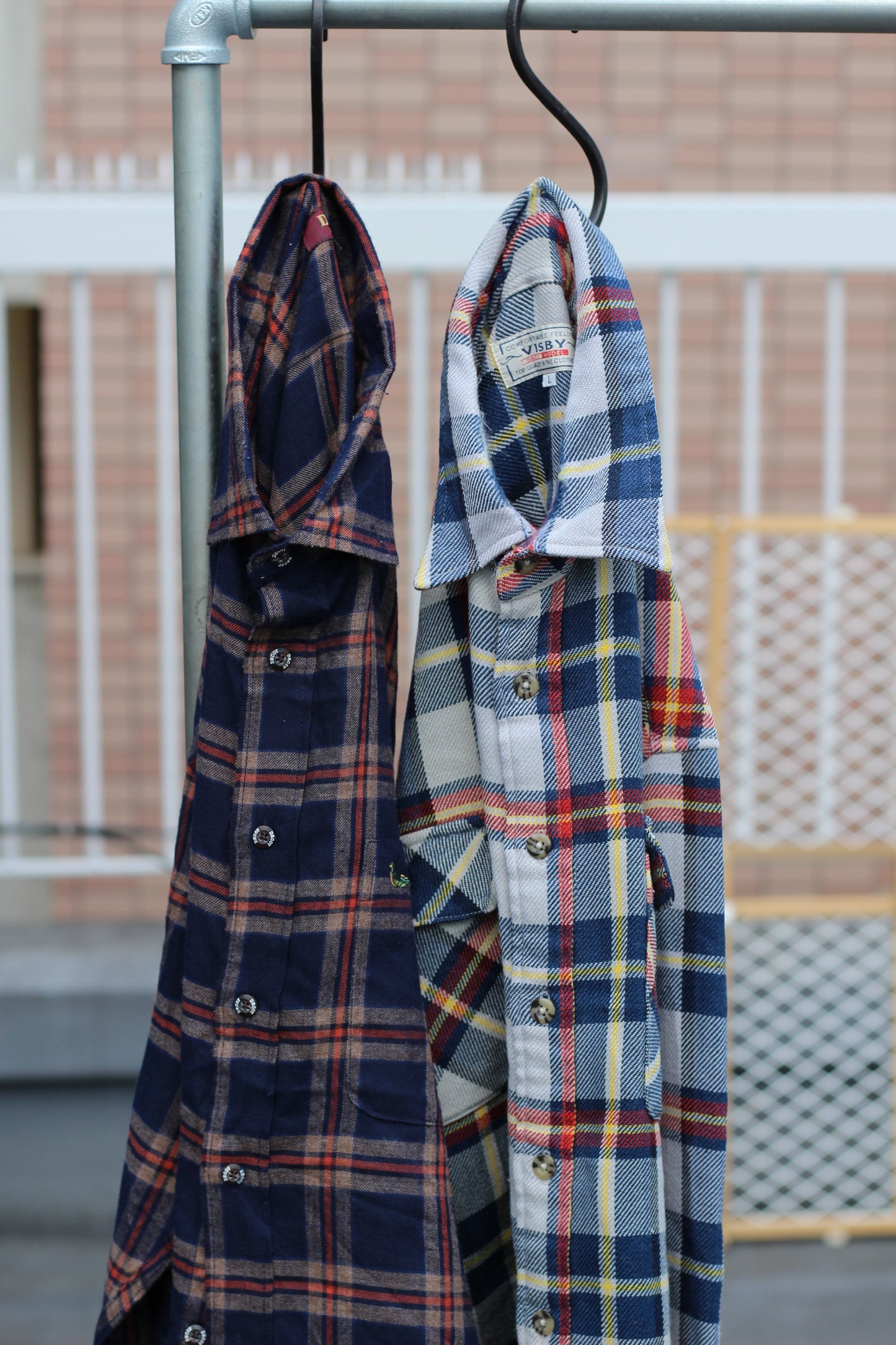 Men's Blue Check Flannel Shirt x6点
