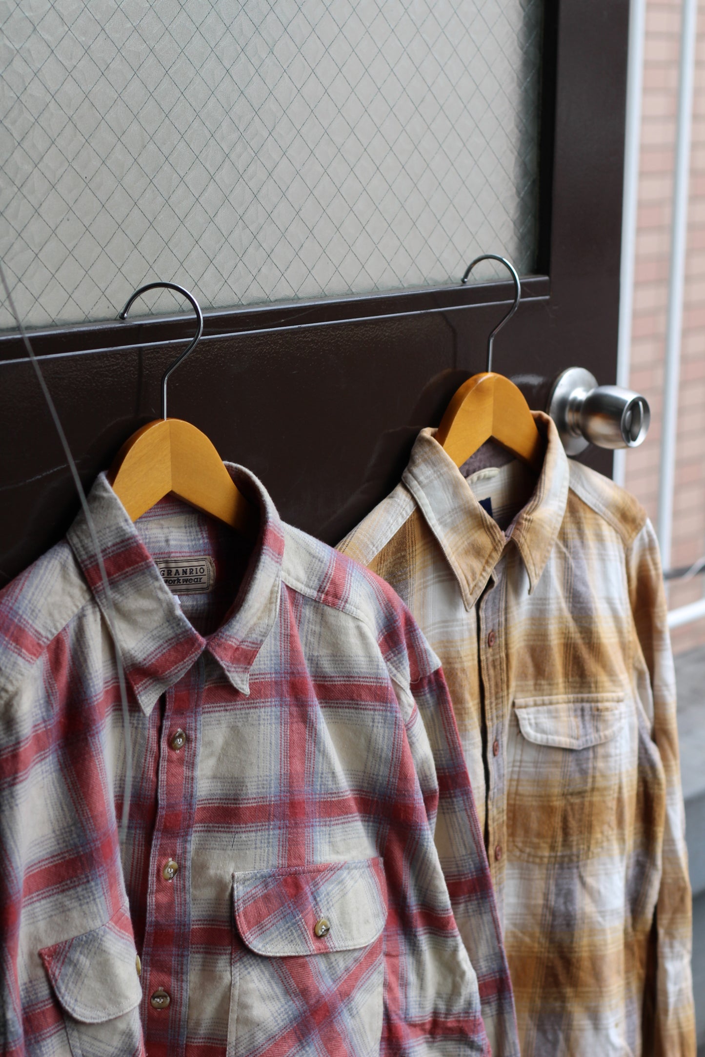Men's Light Ombre Check Flannel Shirt x3点