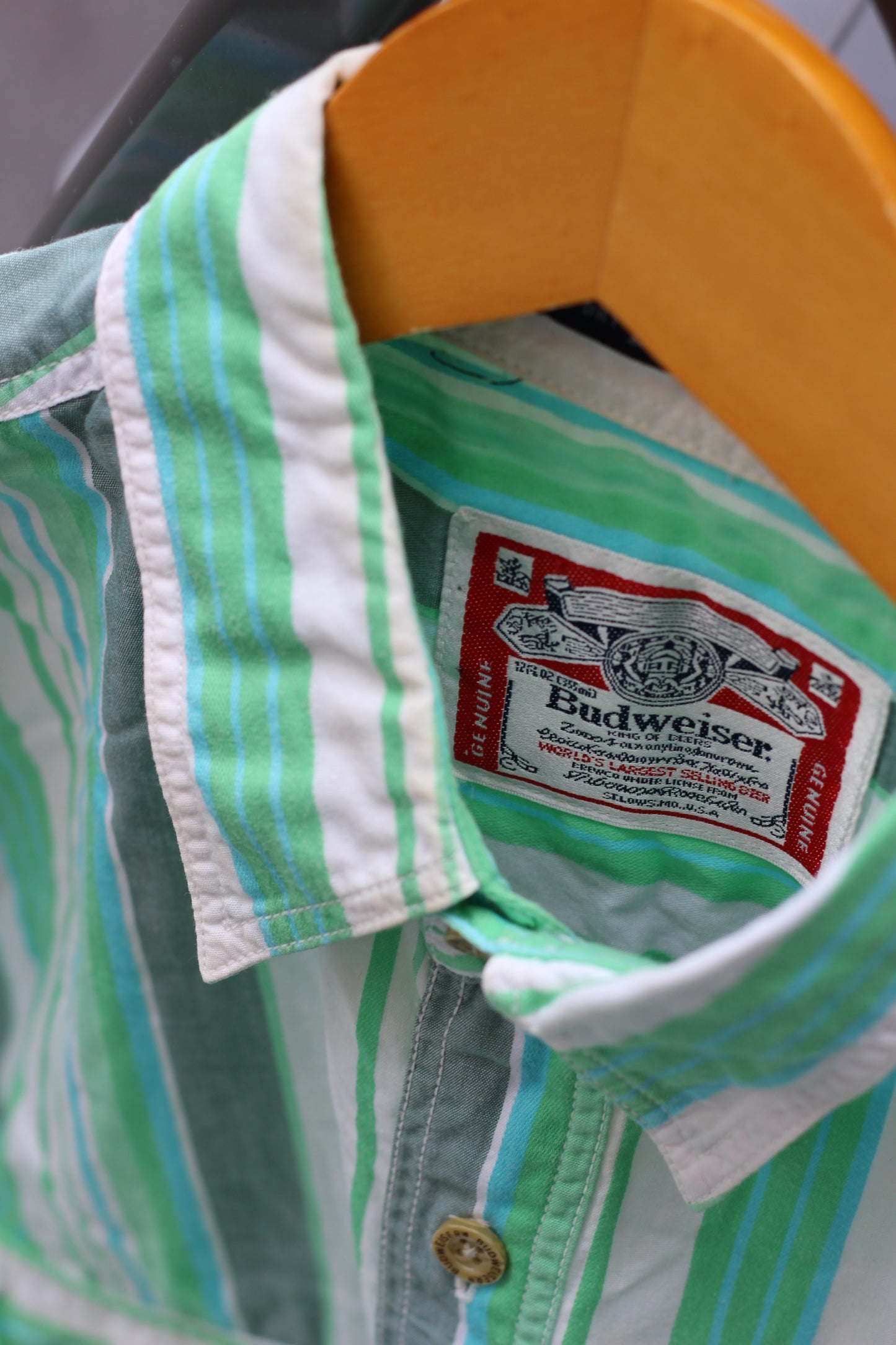 80-90's Budweiser Vintage Striped Short Sleeve Shirt set x2点