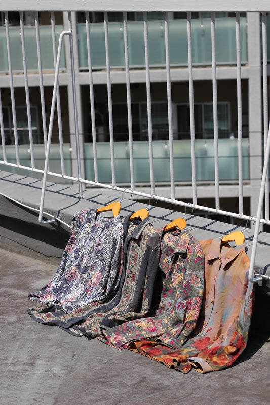 Vintage Floral Long Sleeve Blouse x4点