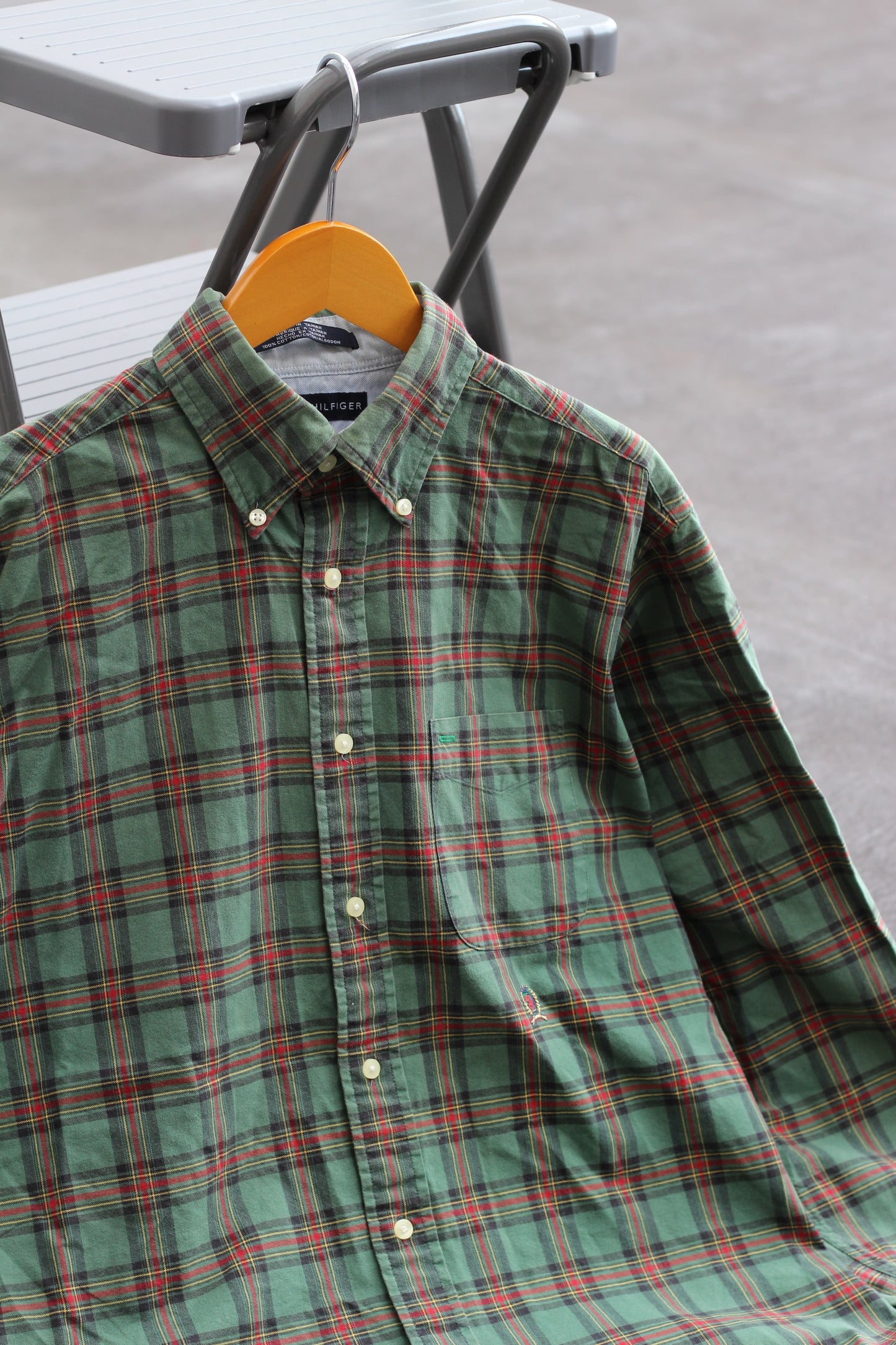 90's Tommy Hilfiger Check Long Sleeve Shirt set x3点