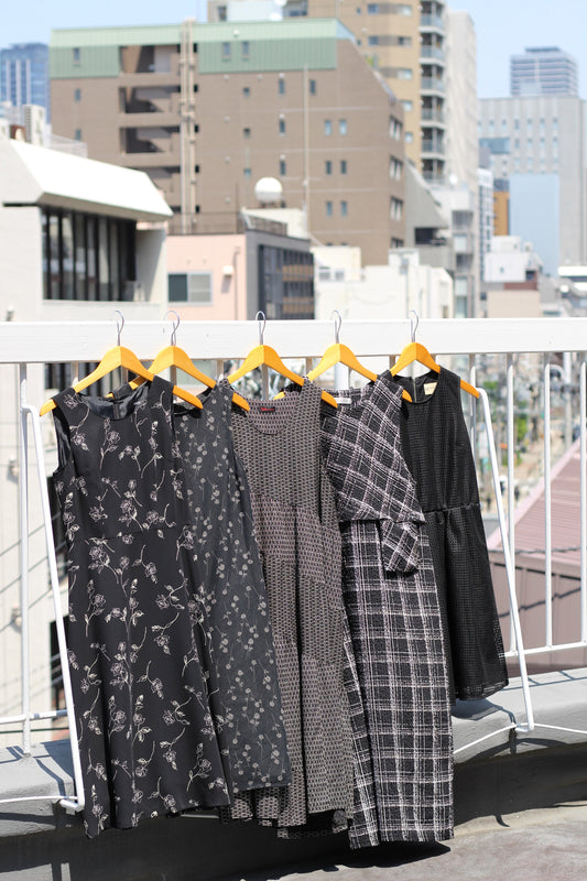 Vintage Black Design No Sleeve One-Piece x10点