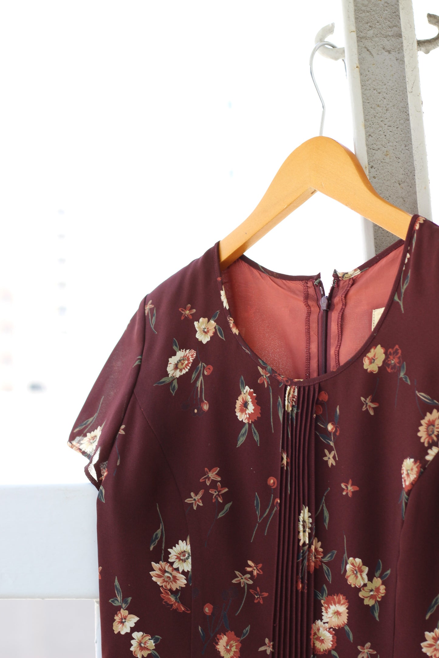 Vintage Floral Short Sleeve One-Piece x5点