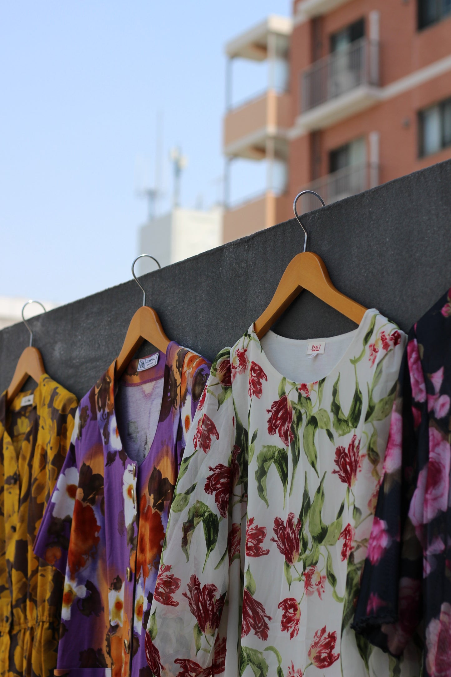 Vintage Design Flower Short Sleeve One-Piece x7点