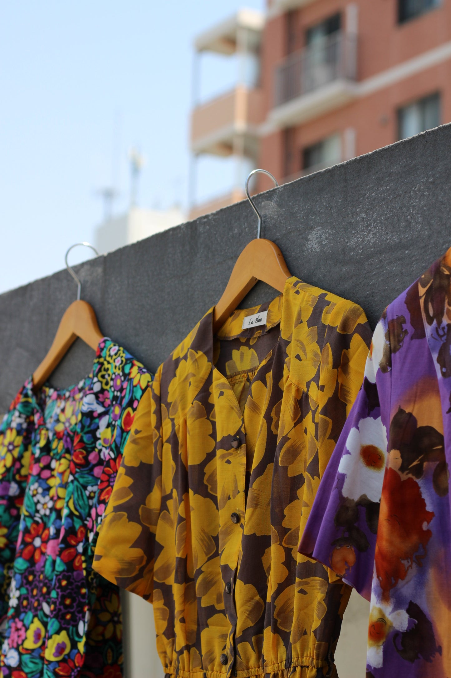 Vintage Design Flower Short Sleeve One-Piece x7点