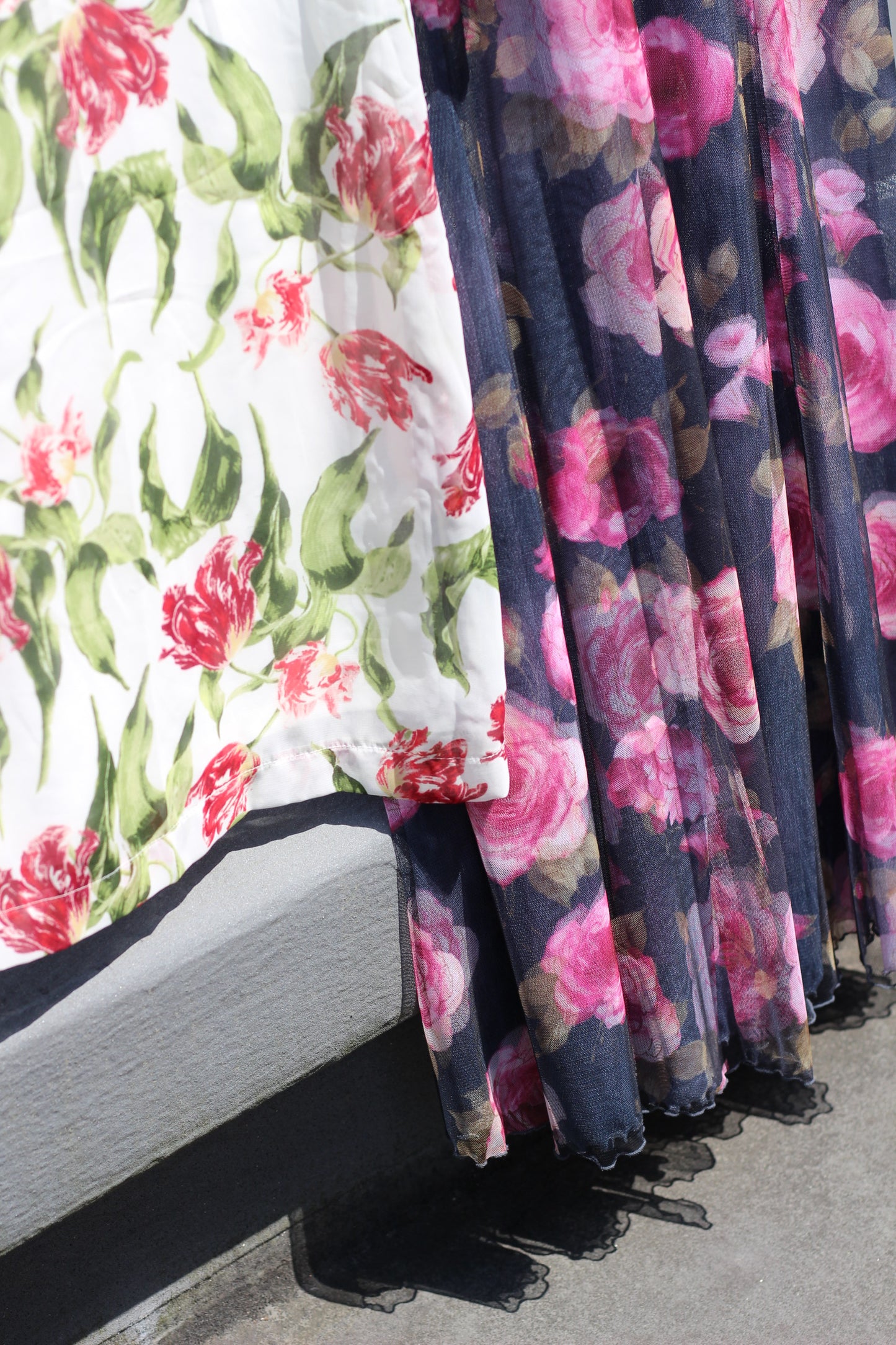 Vintage Design Flower Short Sleeve One-Piece x7点