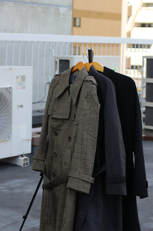 Men's Belted Balcaman Coat x3点