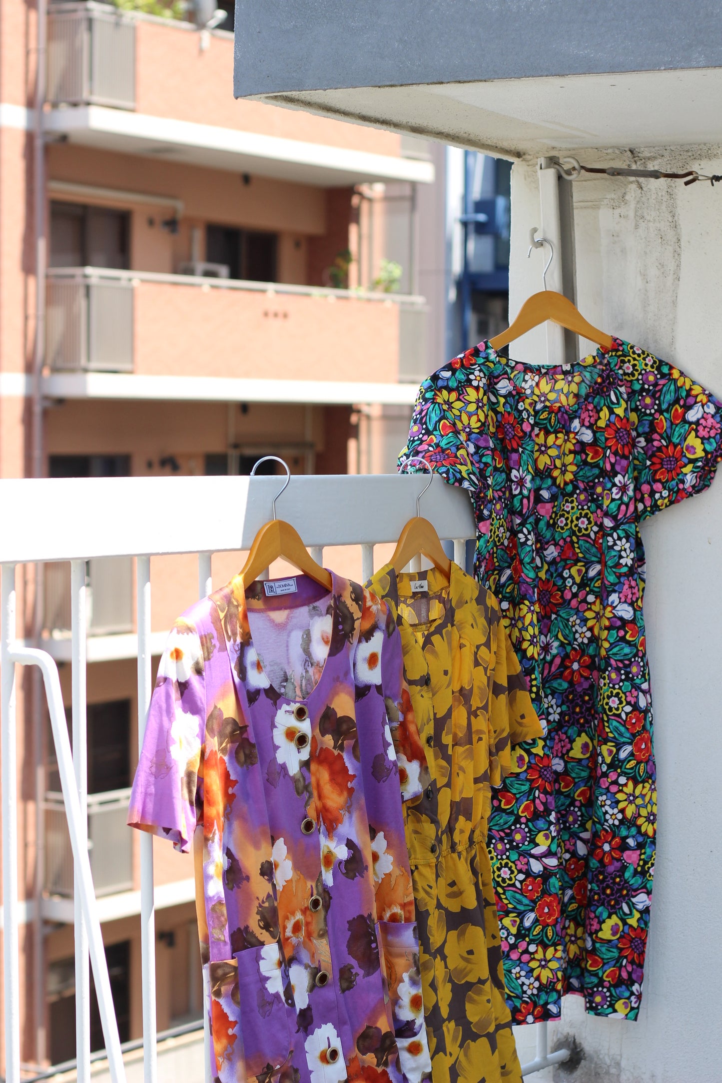 Vintage Design Flower Short Sleeve One-Piece x7点
