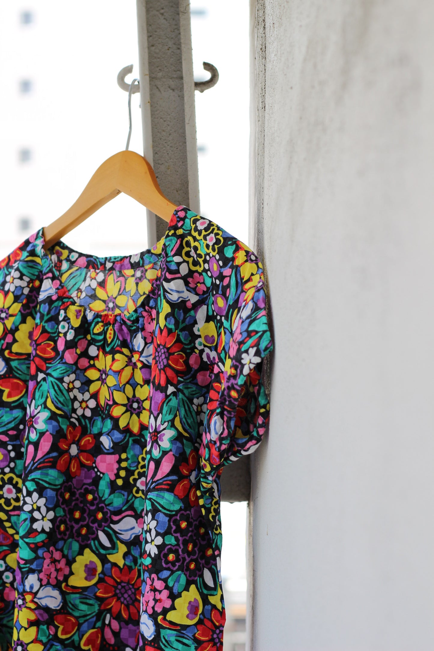 Vintage Design Flower Short Sleeve One-Piece x7点
