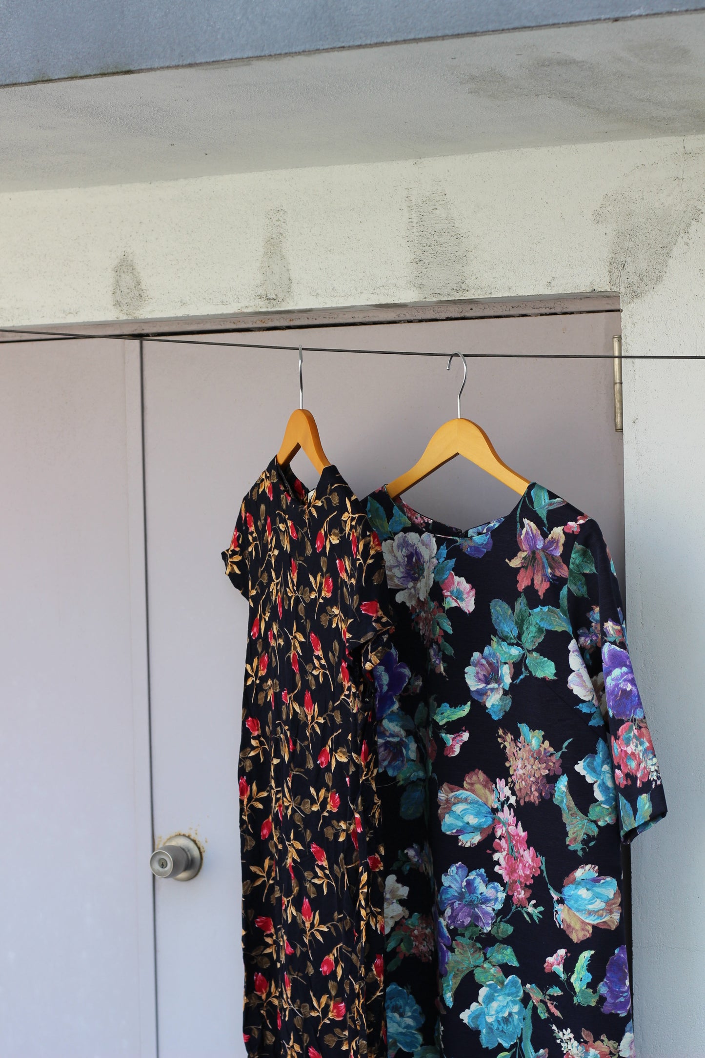 Vintage Design Flower Short Sleeve One-Piece x7点