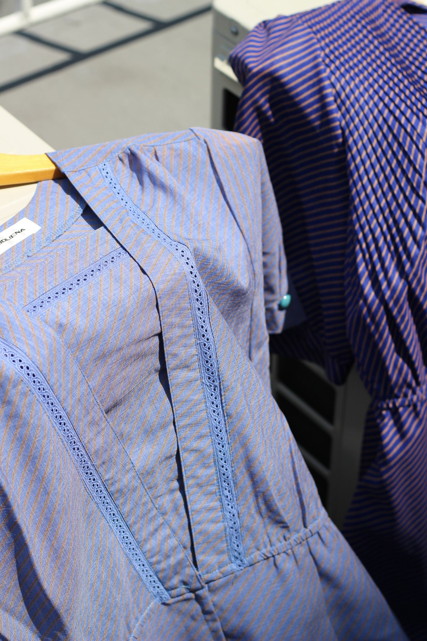 Vintage Stripe Short Sleeve One-Piece x6点