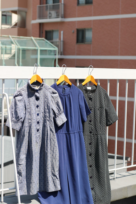 Vintage Dot Short Sleeve One-Piece x5点