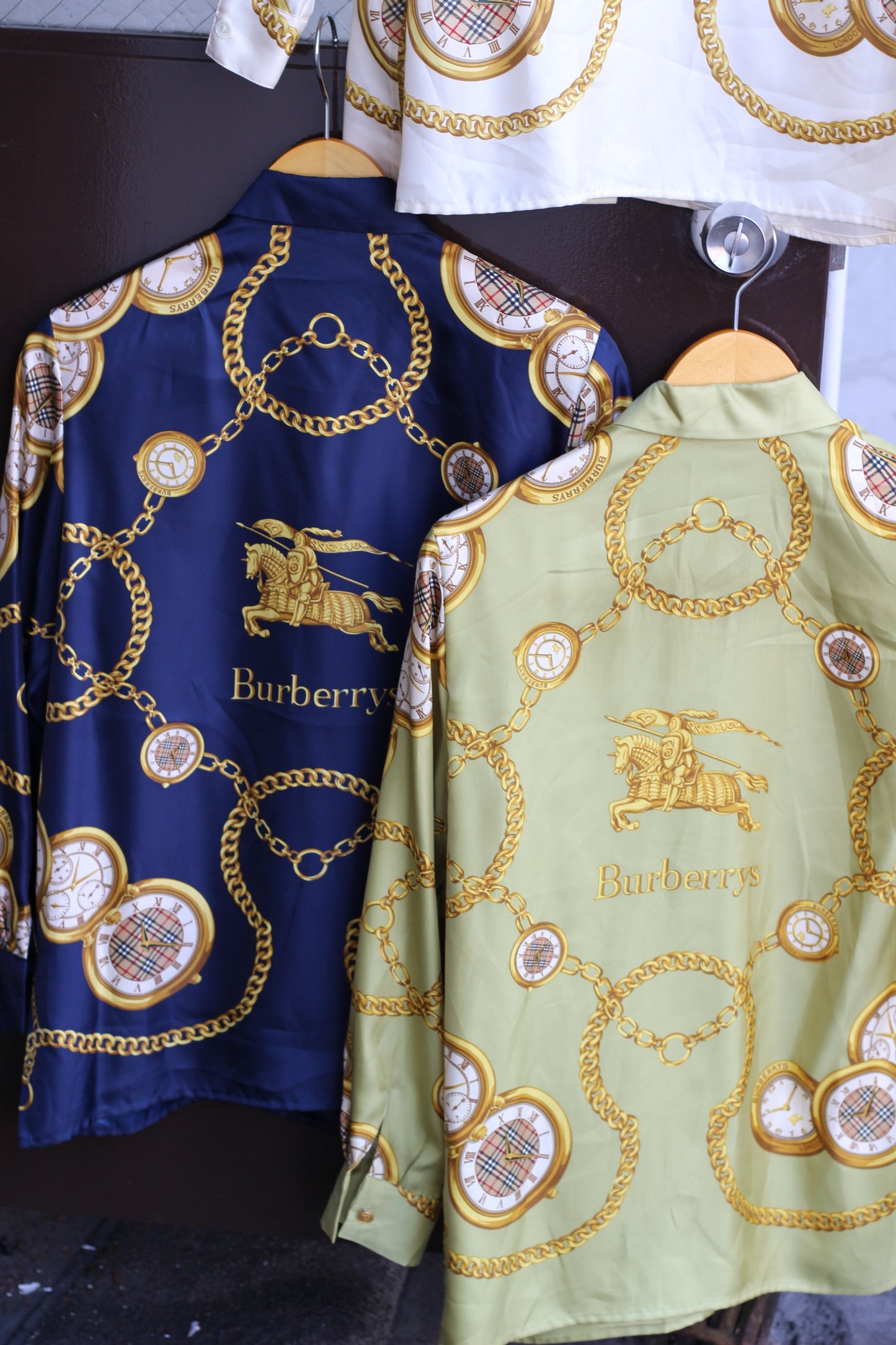 Old Burberry Design shirt x3点