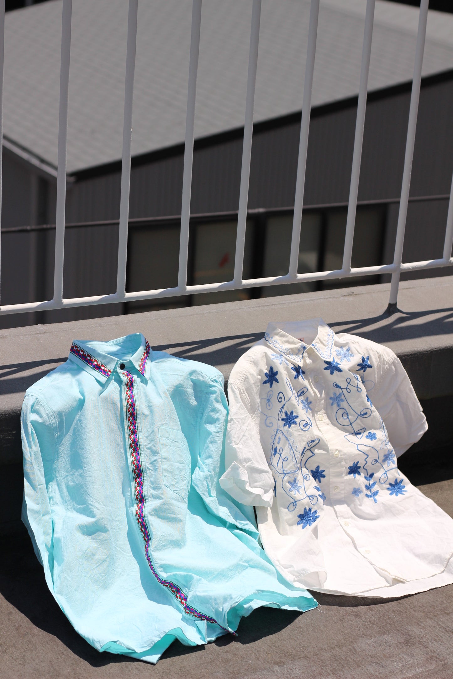 Men's Long Sleeve Embroidery Design Shirt x2点