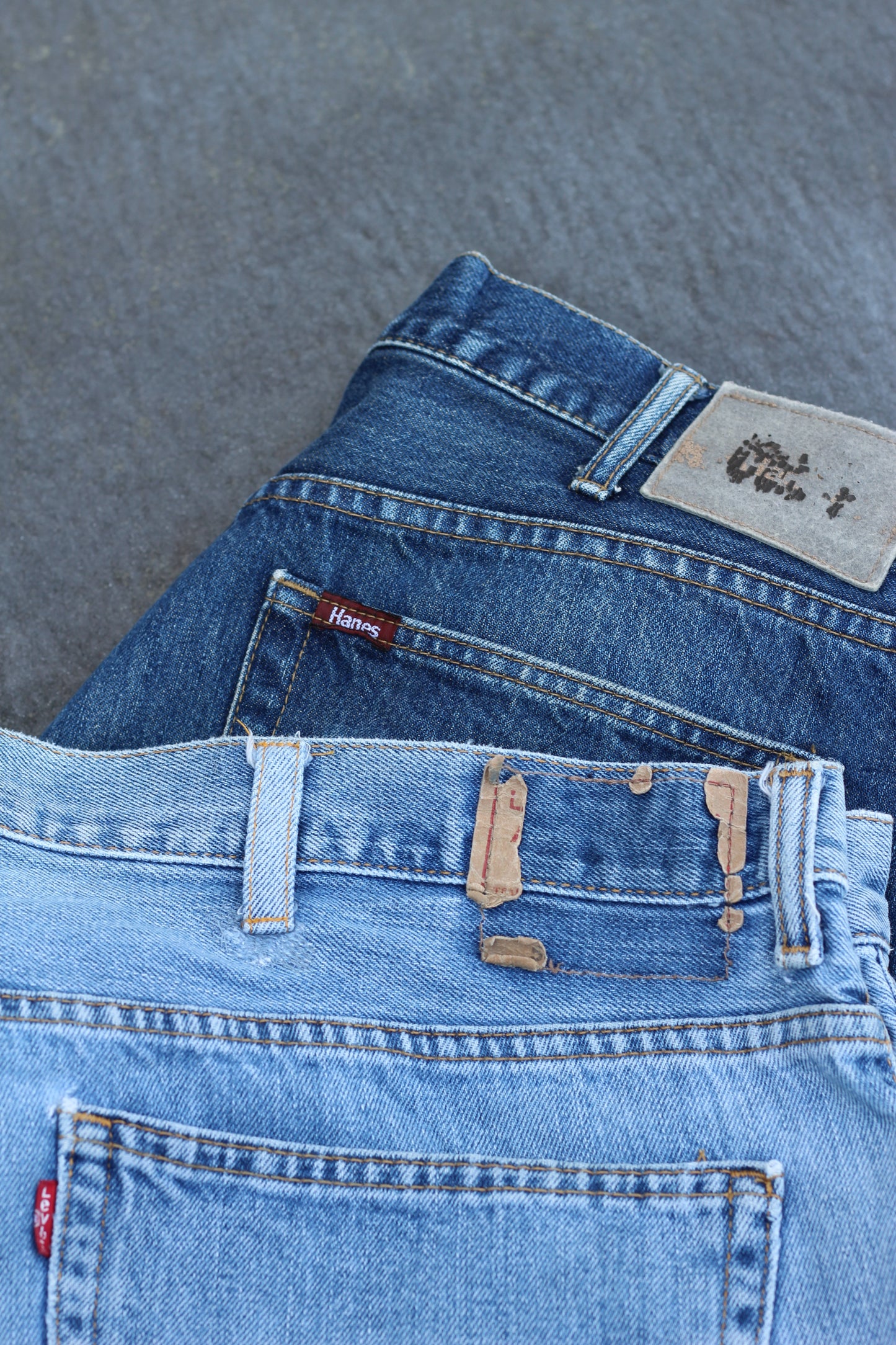 Big Size Levi's & Hanes Denim Pants x2点