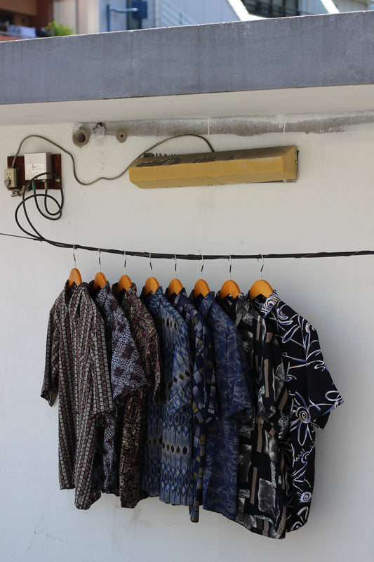 Men's Dark Color Design Short Sleeve Shirt x8点