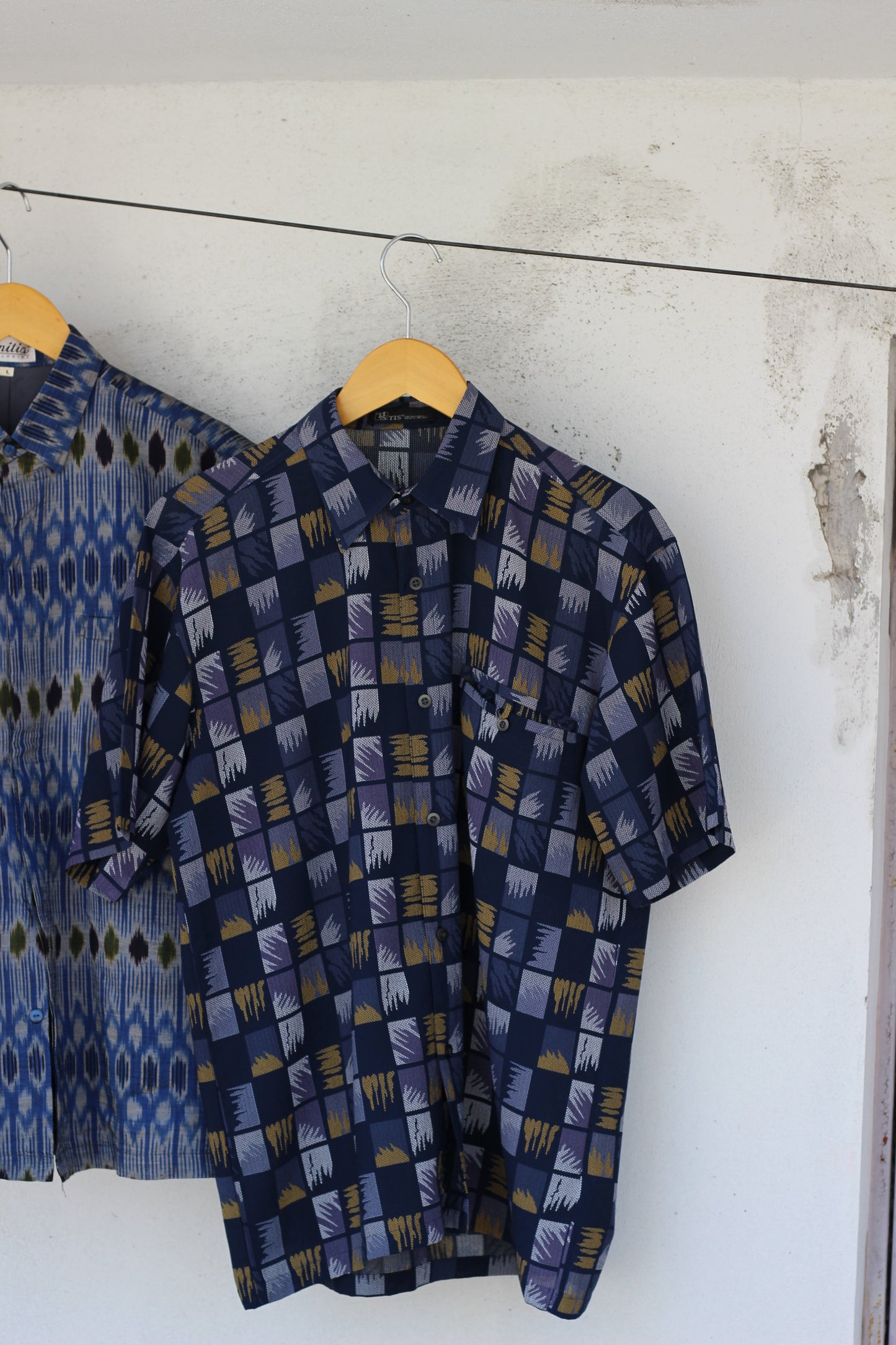 Men's Dark Color Design Short Sleeve Shirt x8点