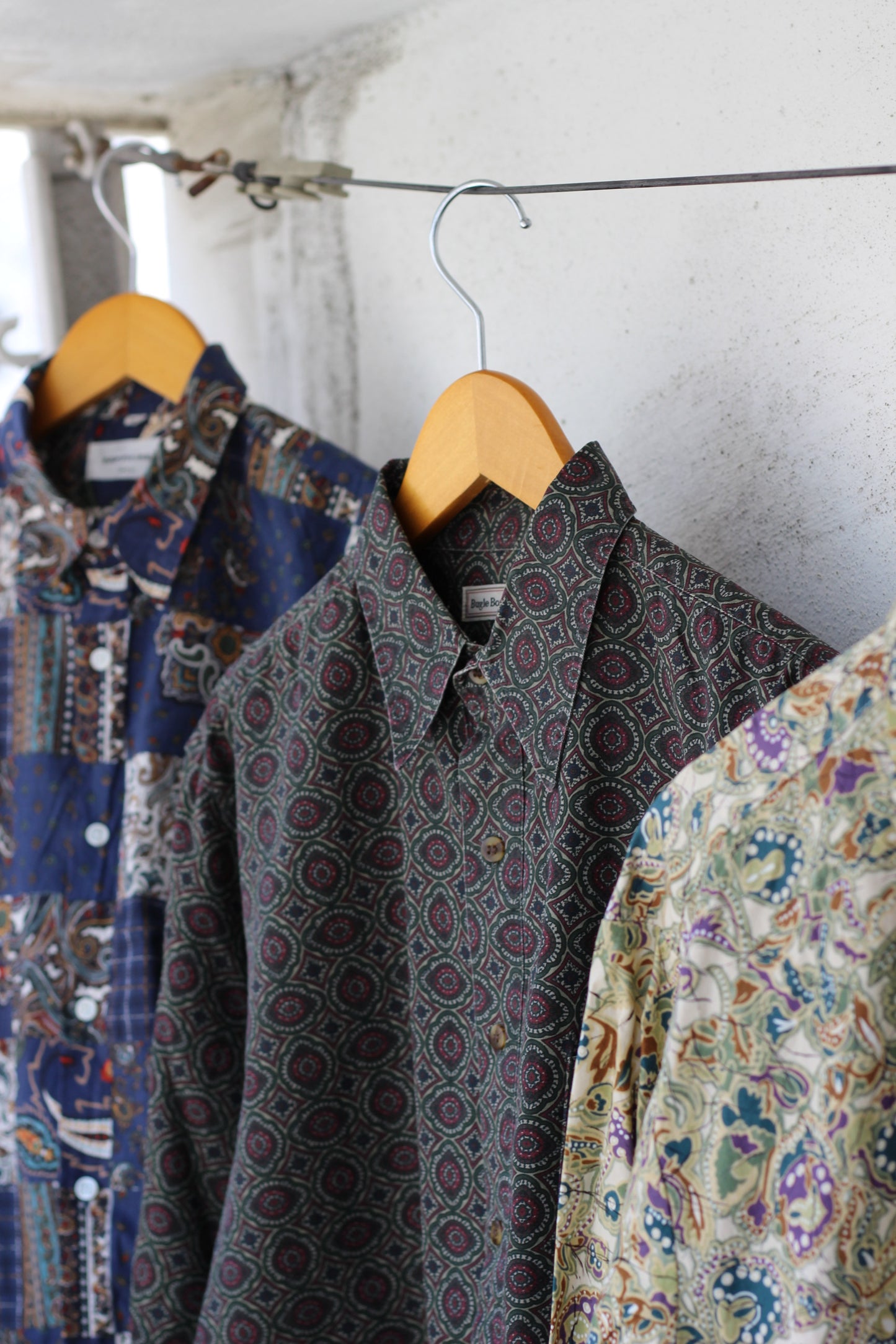 Men's Paisley Design Long Sleeve Shirt x5点