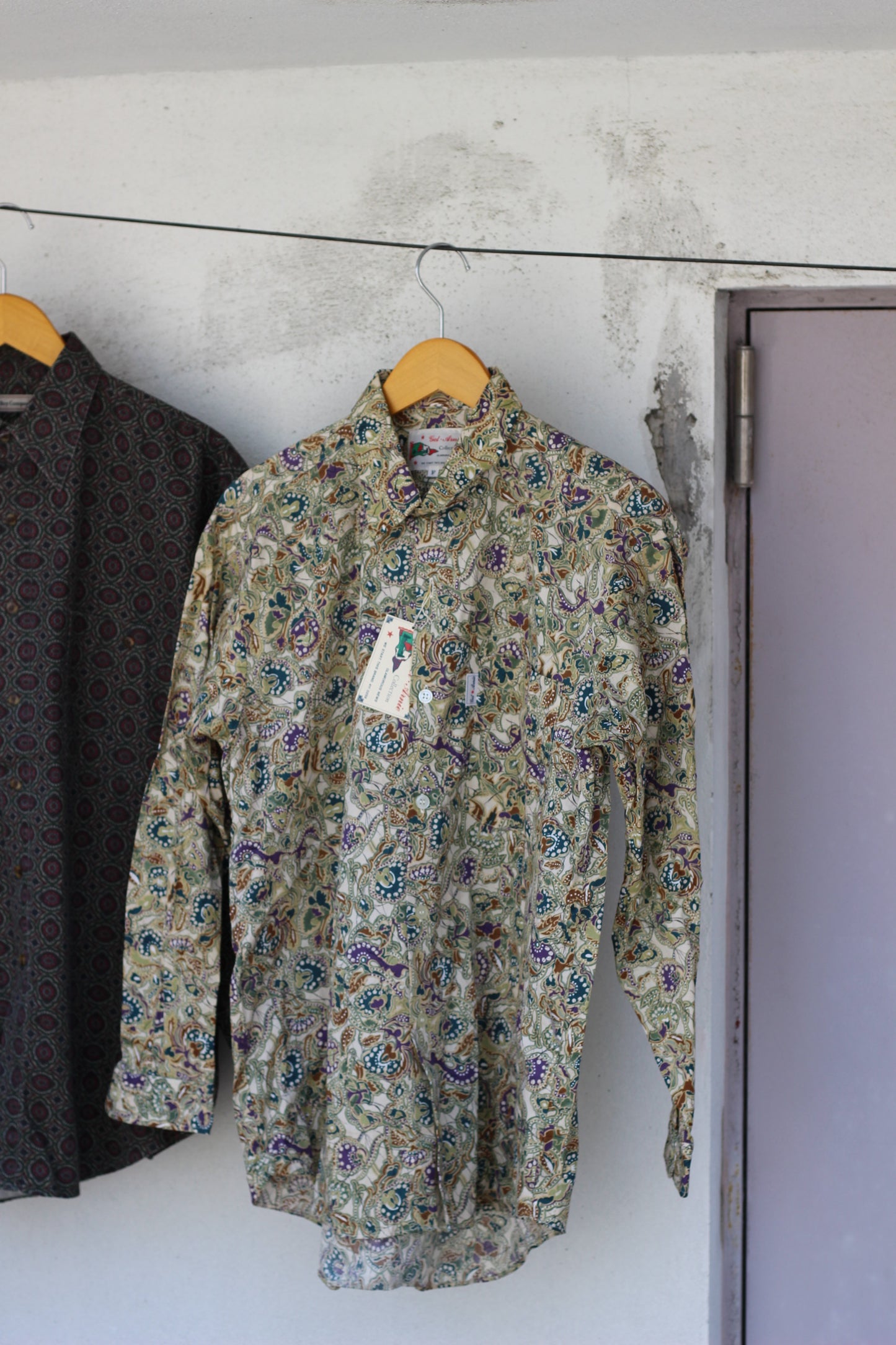 Men's Paisley Design Long Sleeve Shirt x5点