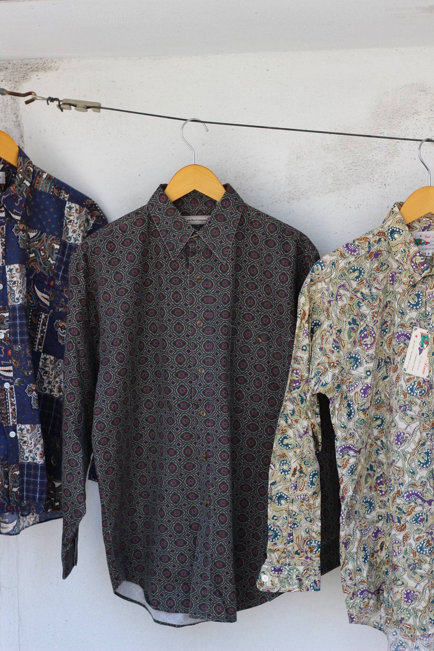 Men's Paisley Design Long Sleeve Shirt x5点