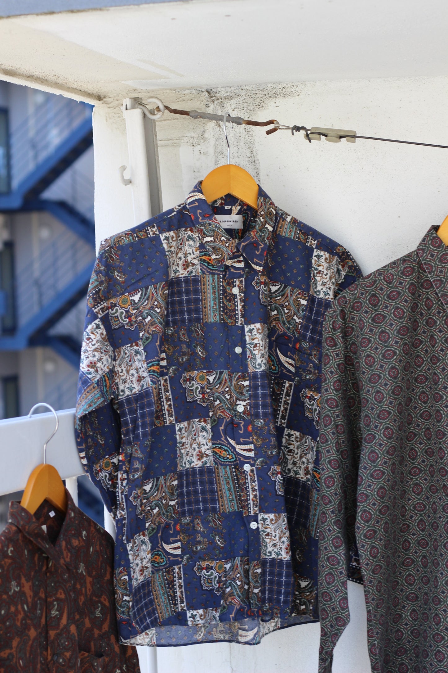 Men's Paisley Design Long Sleeve Shirt x5点