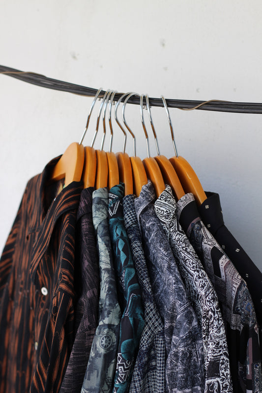 Men's Dark Color Design Long Sleeve Shirt x9点