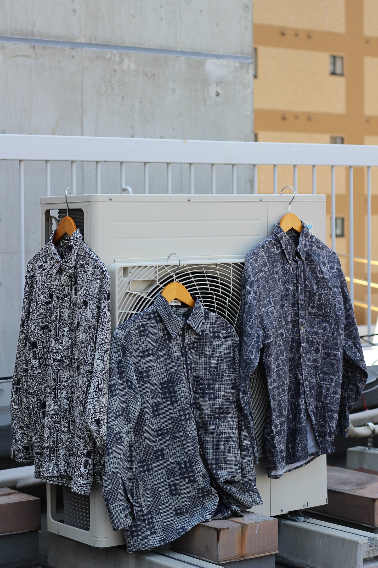 Men's Dark Color Design Long Sleeve Shirt x9点