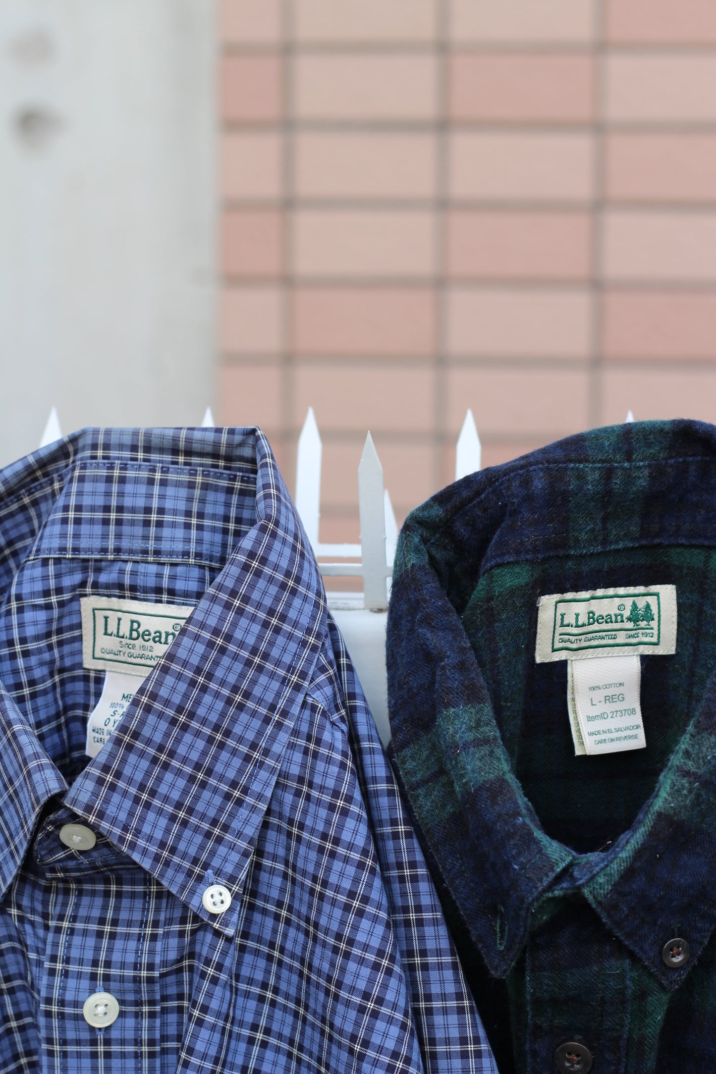00's Old L.L.Bean Check Long Sleeve Shirt set x4点