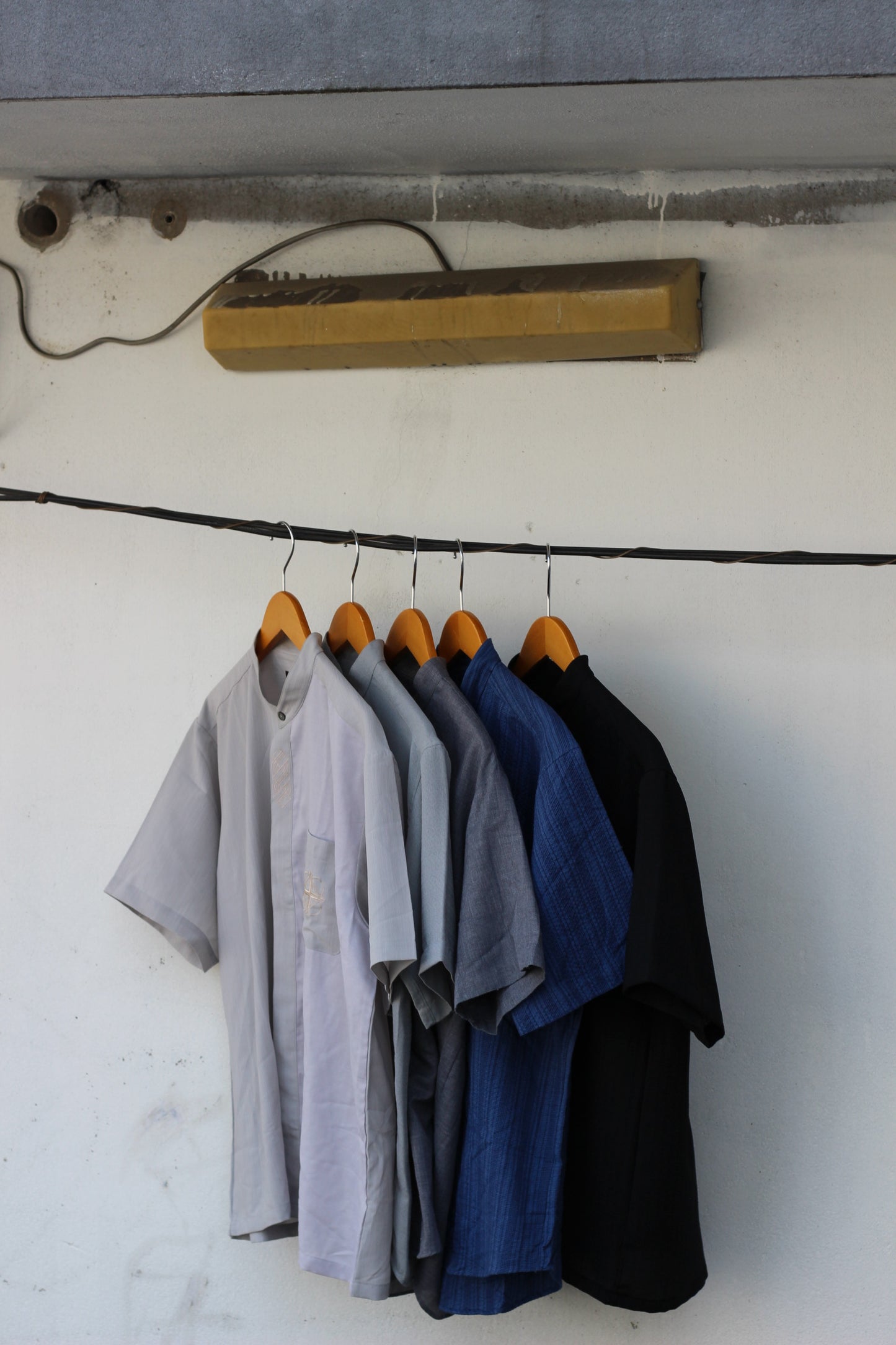 Men's Band Collar Short Sleeve Shirt x5点
