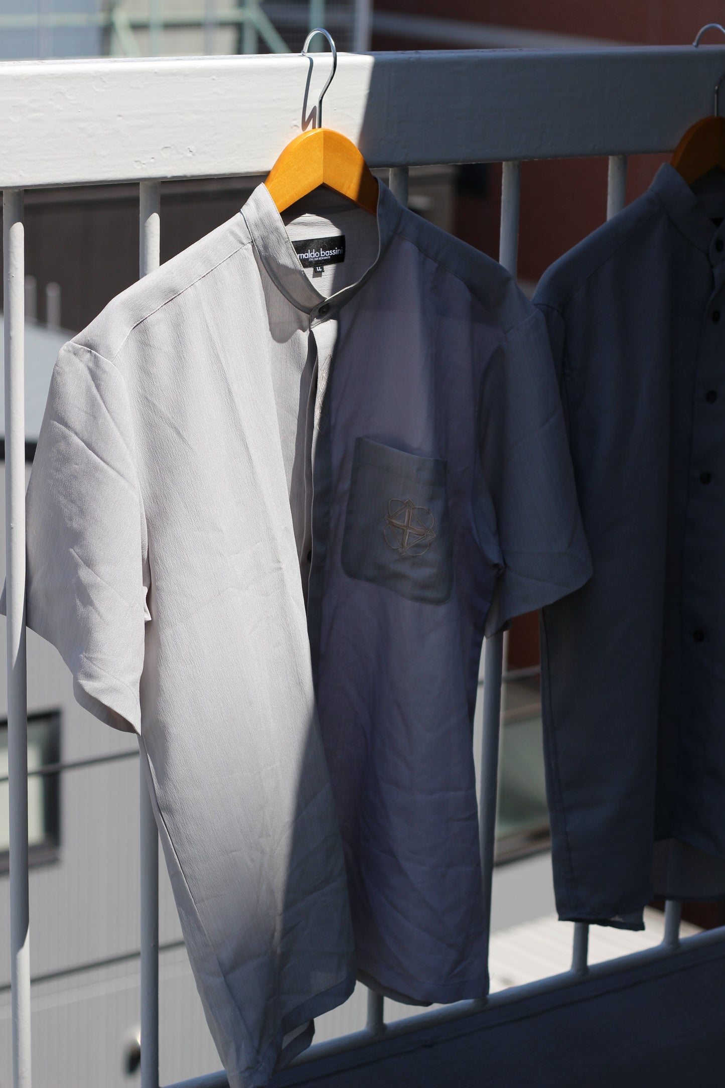 Men's Band Collar Short Sleeve Shirt x5点