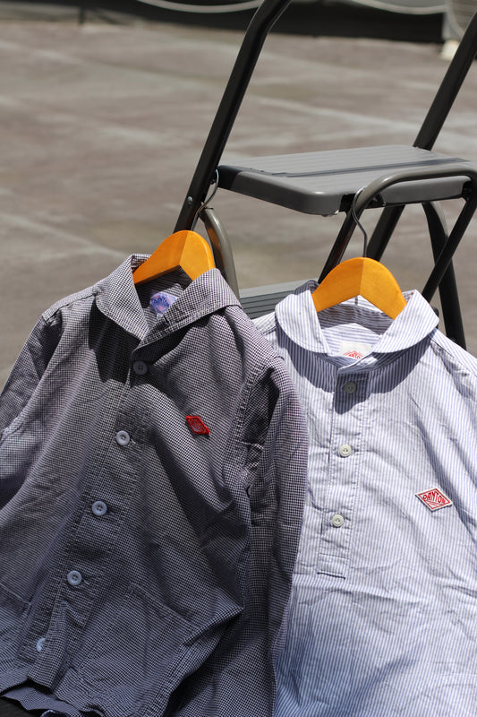 DANTON Shirt Jacket & Stripe Short Sleeve Shirt set x2点