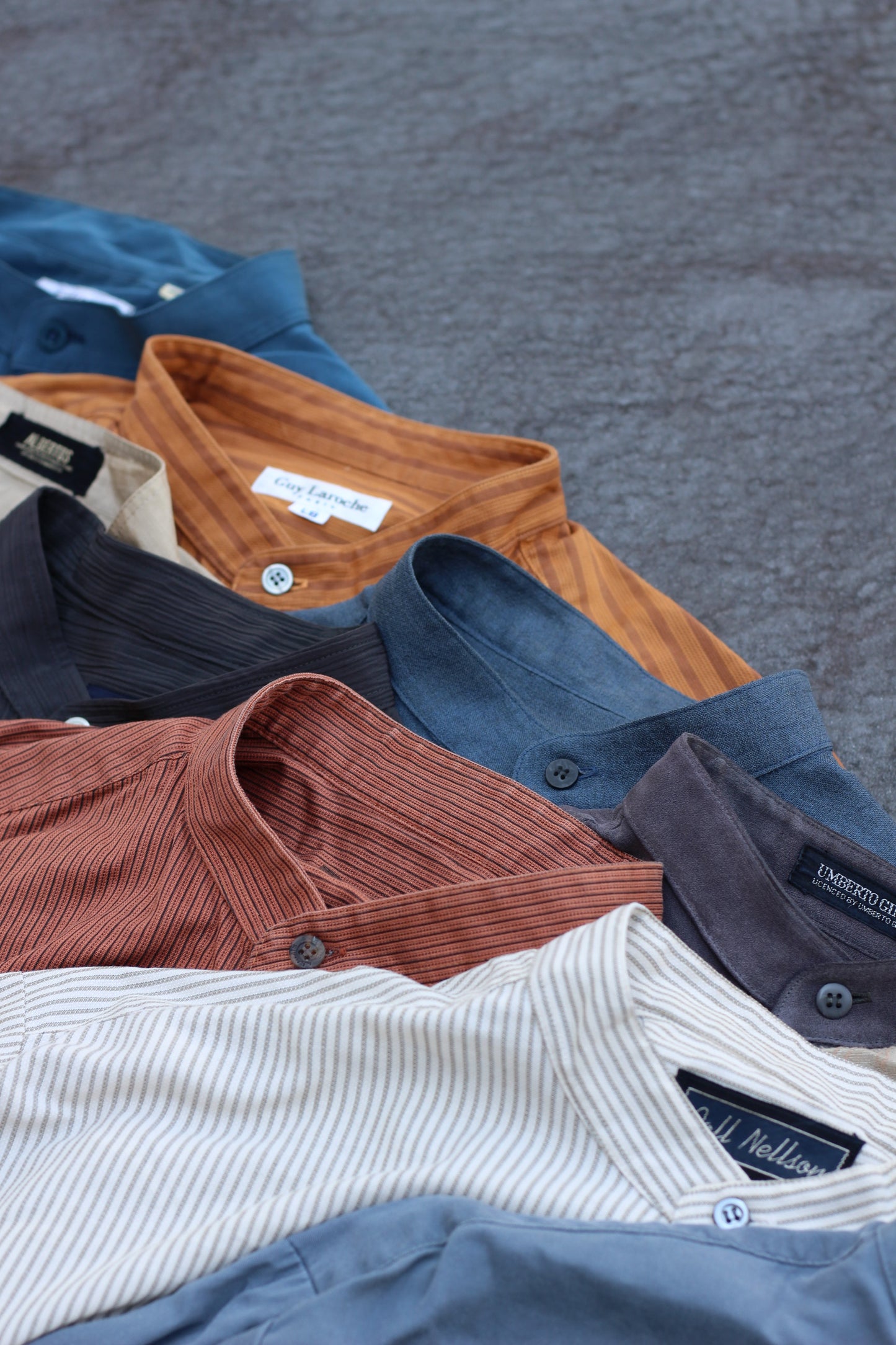 Men's Band Collar Short Sleeve Shirt x5点