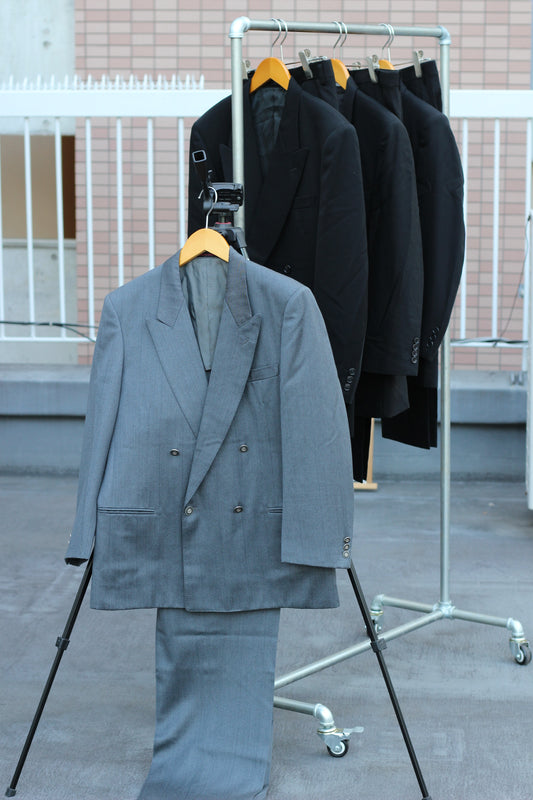 Men's Vintage Mode Style Double-Breasted Set up x4点