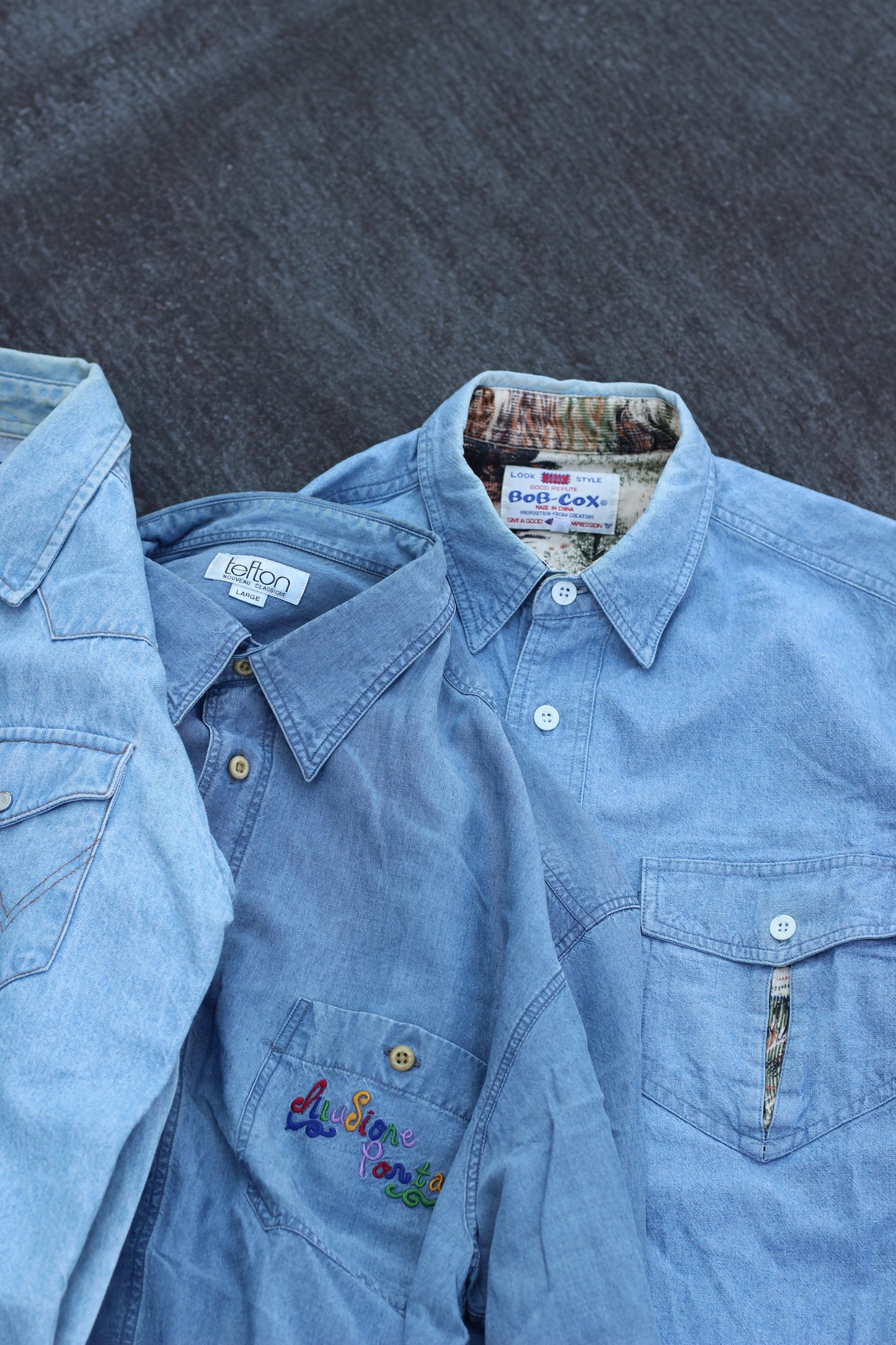 Men's Long Sleeve Denim Shirt x7点