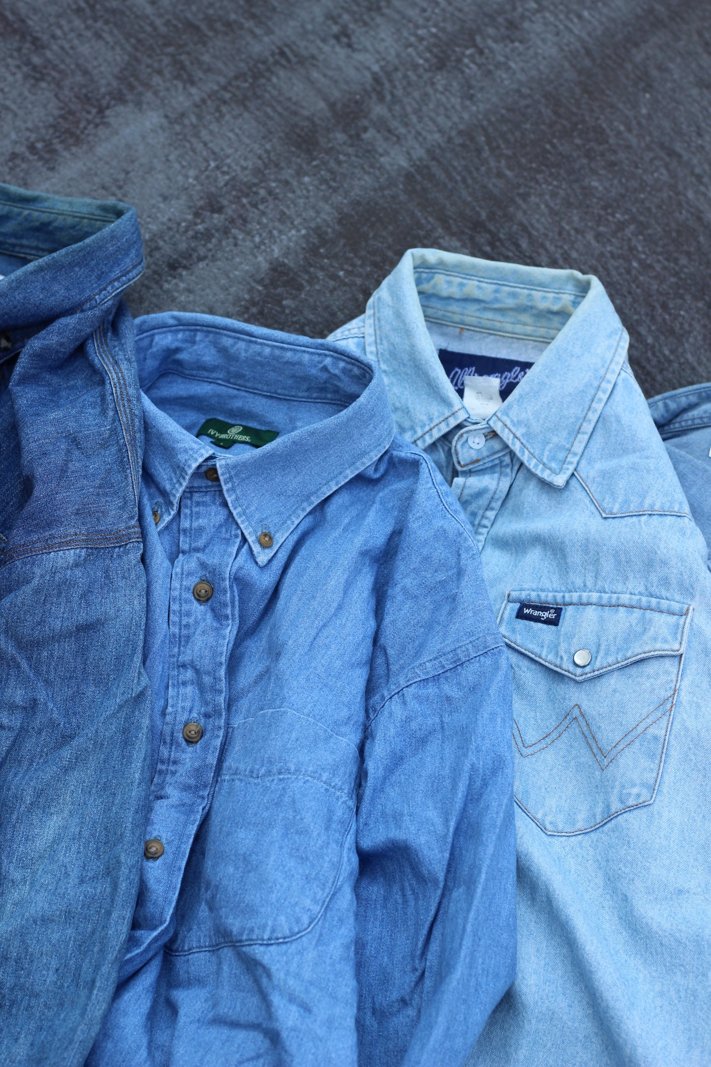 Men's Long Sleeve Denim Shirt x7点