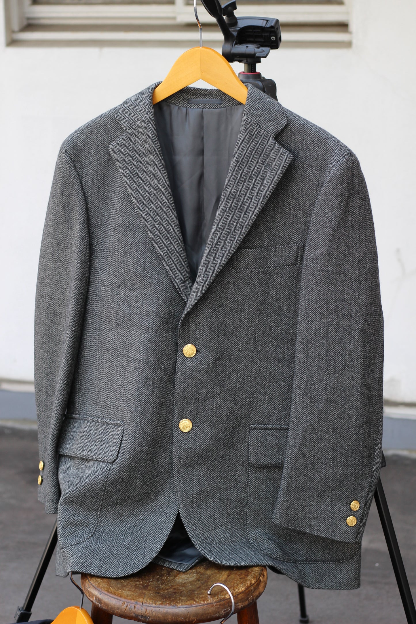 Men's Design & High-Quality American Traditional Gold Button Tailored Jacket x5点