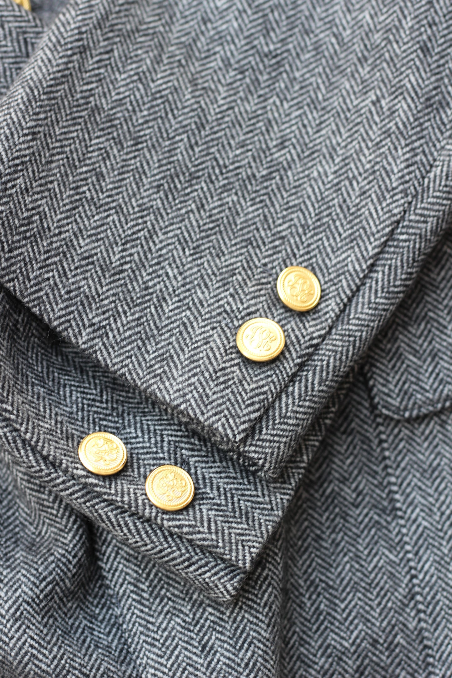 Men's Design & High-Quality American Traditional Gold Button Tailored Jacket x5点