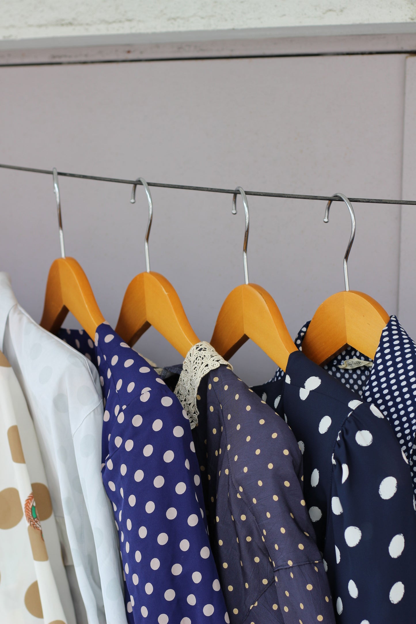 Vintage Dot Long Sleeve Blouse x10点