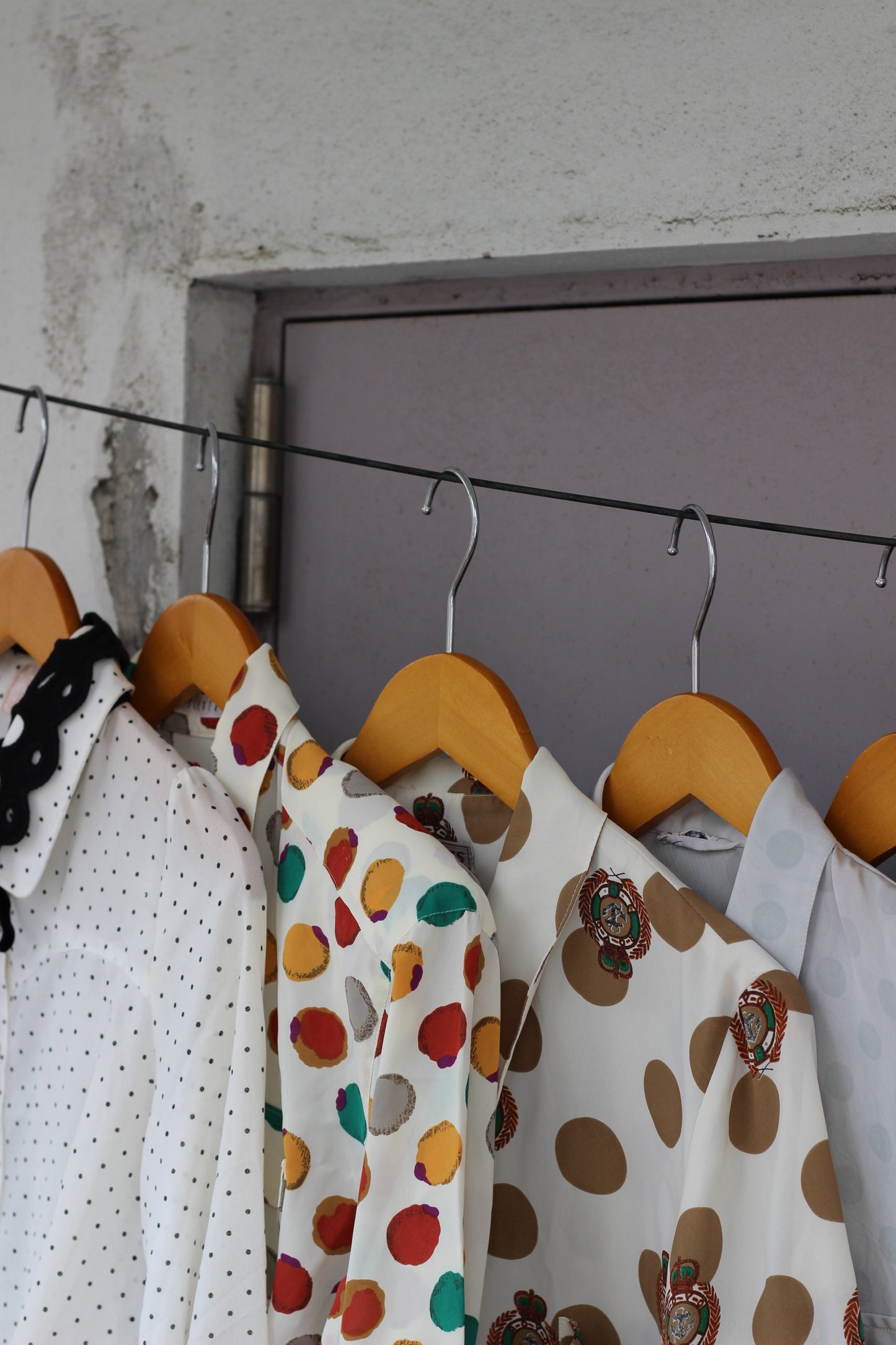 Vintage Dot Long Sleeve Blouse x10点