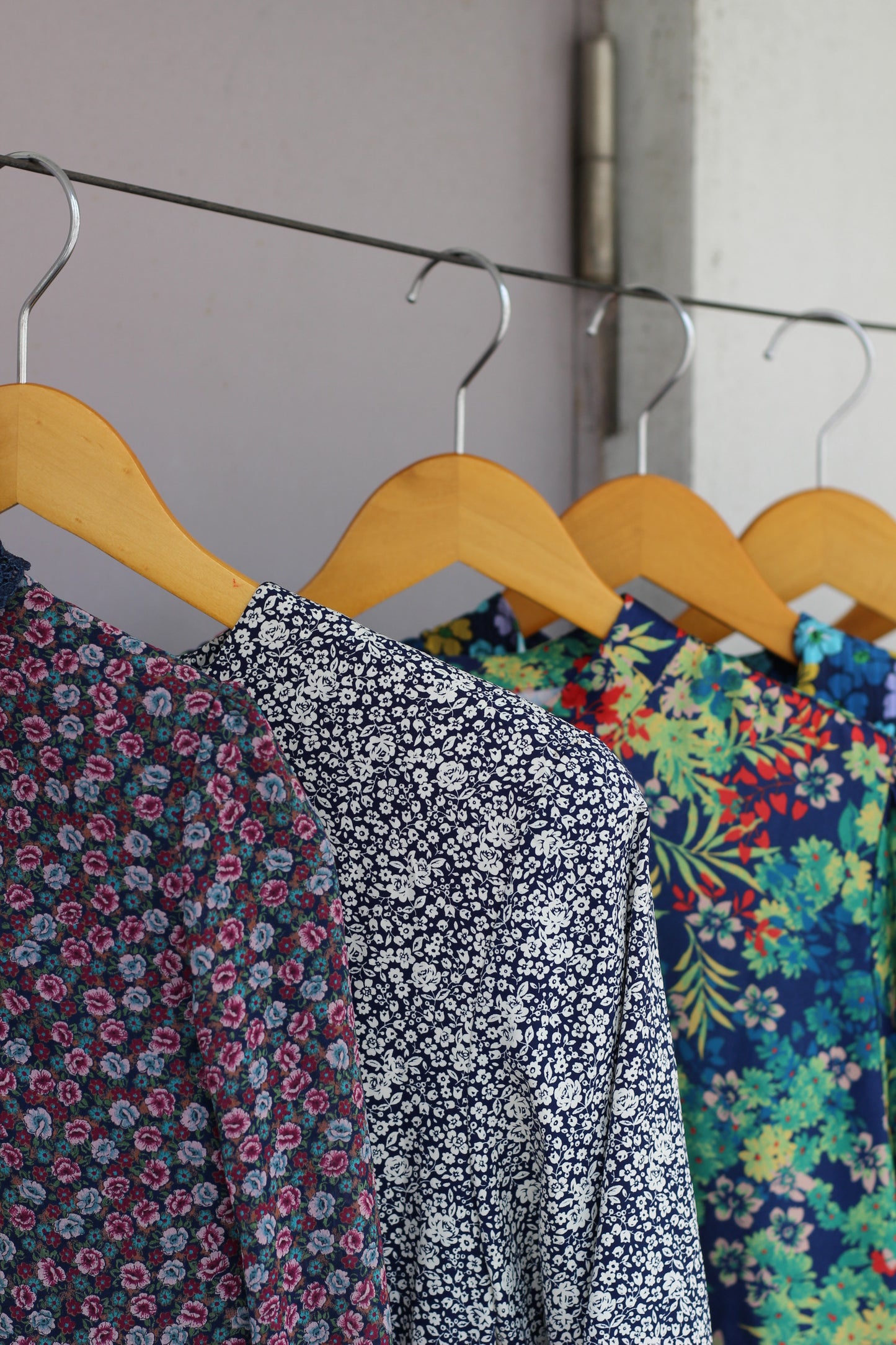 Vintage Flower Long Sleeve One-Piece x7点