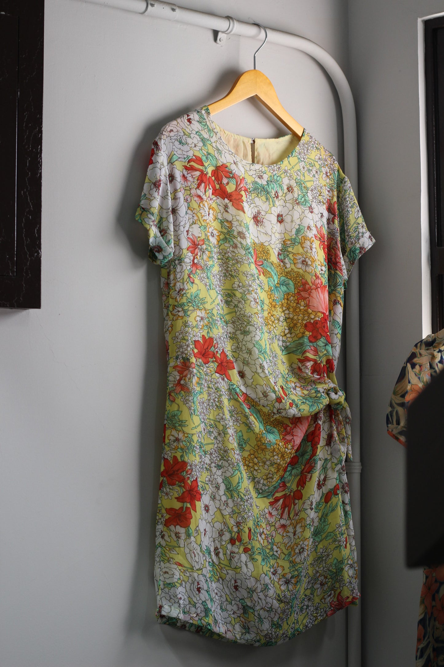 Vintage Floral Short Sleeve One-Piece x2点