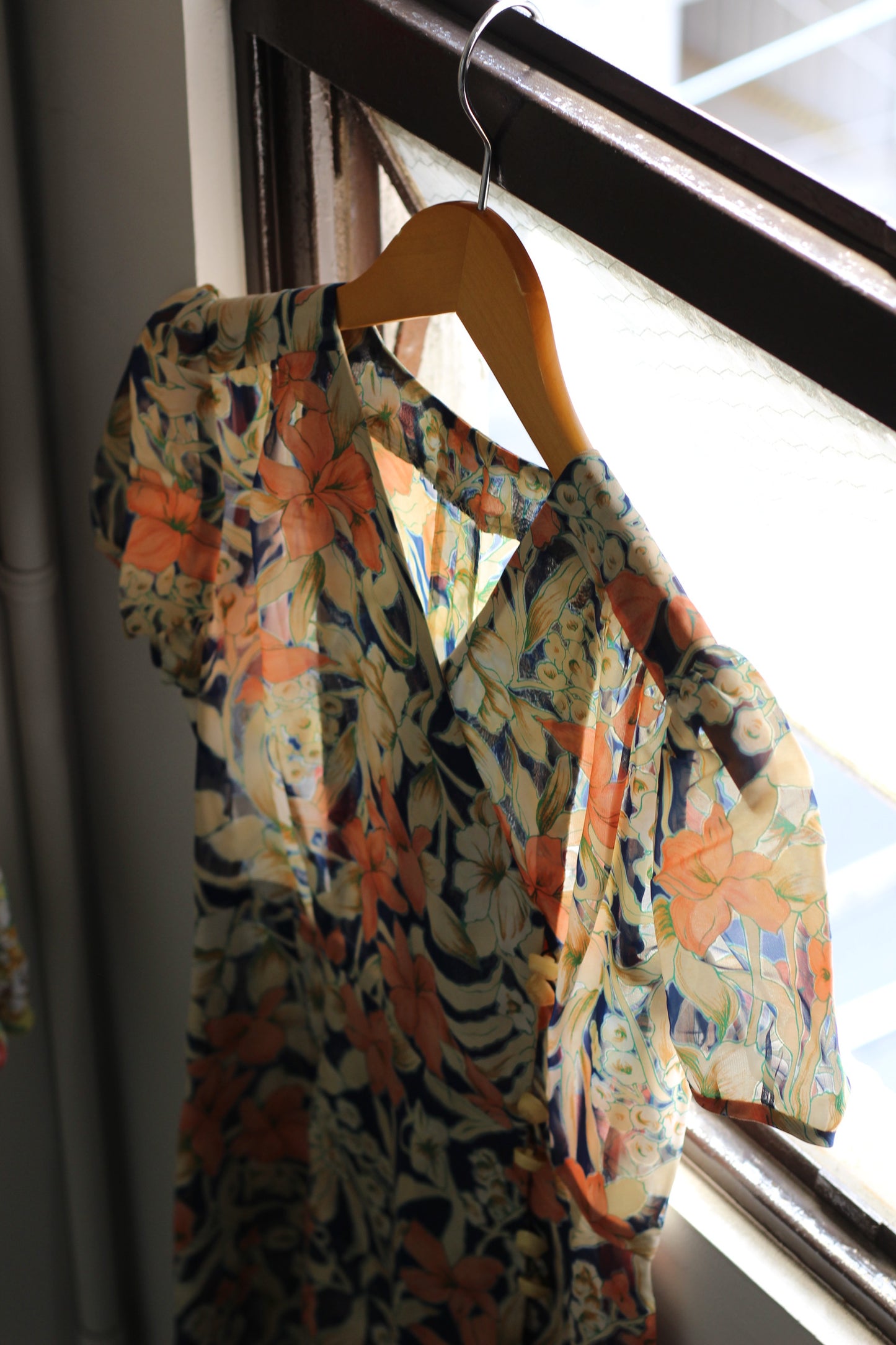 Vintage Floral Short Sleeve One-Piece x2点