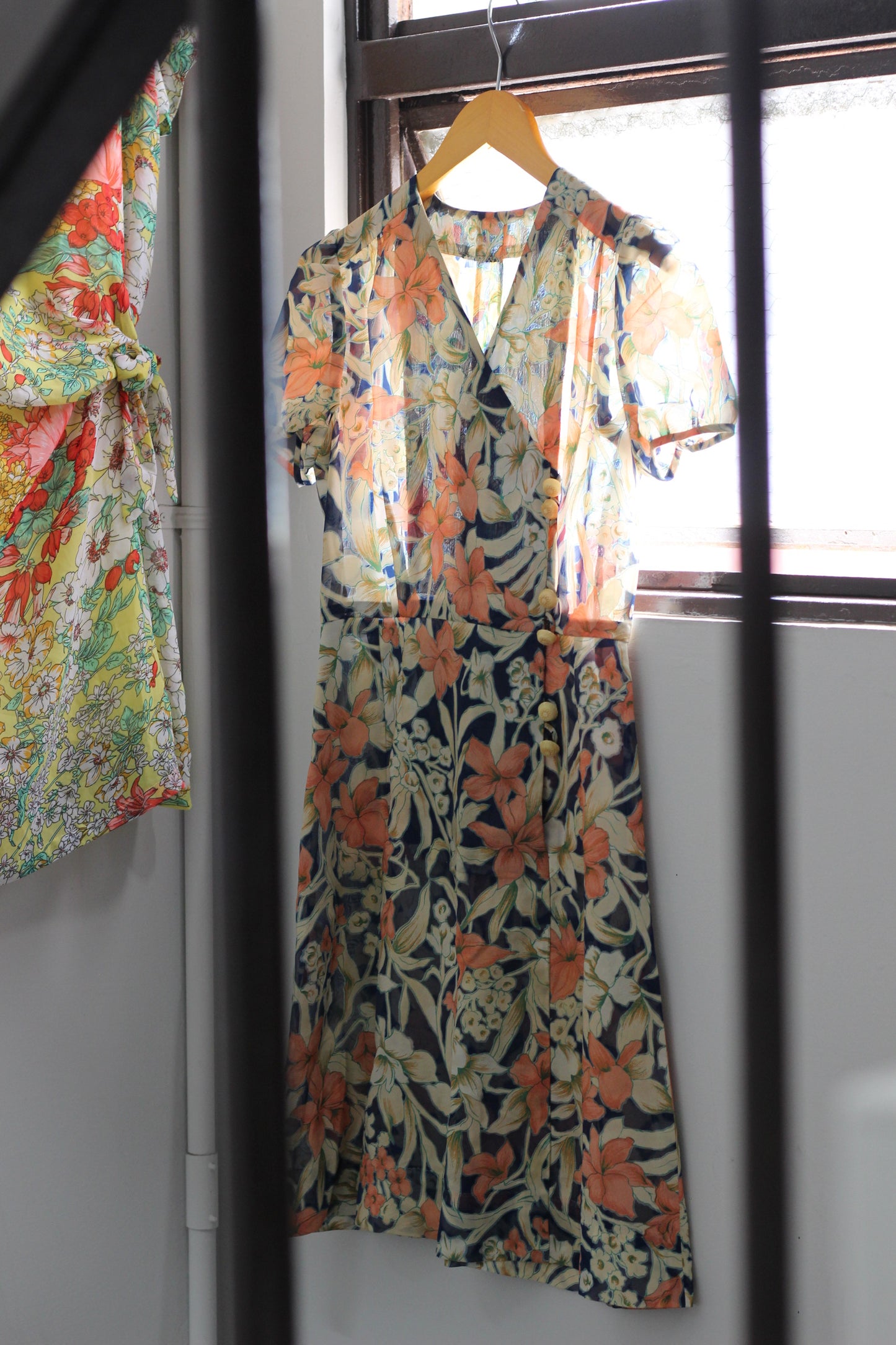 Vintage Floral Short Sleeve One-Piece x2点