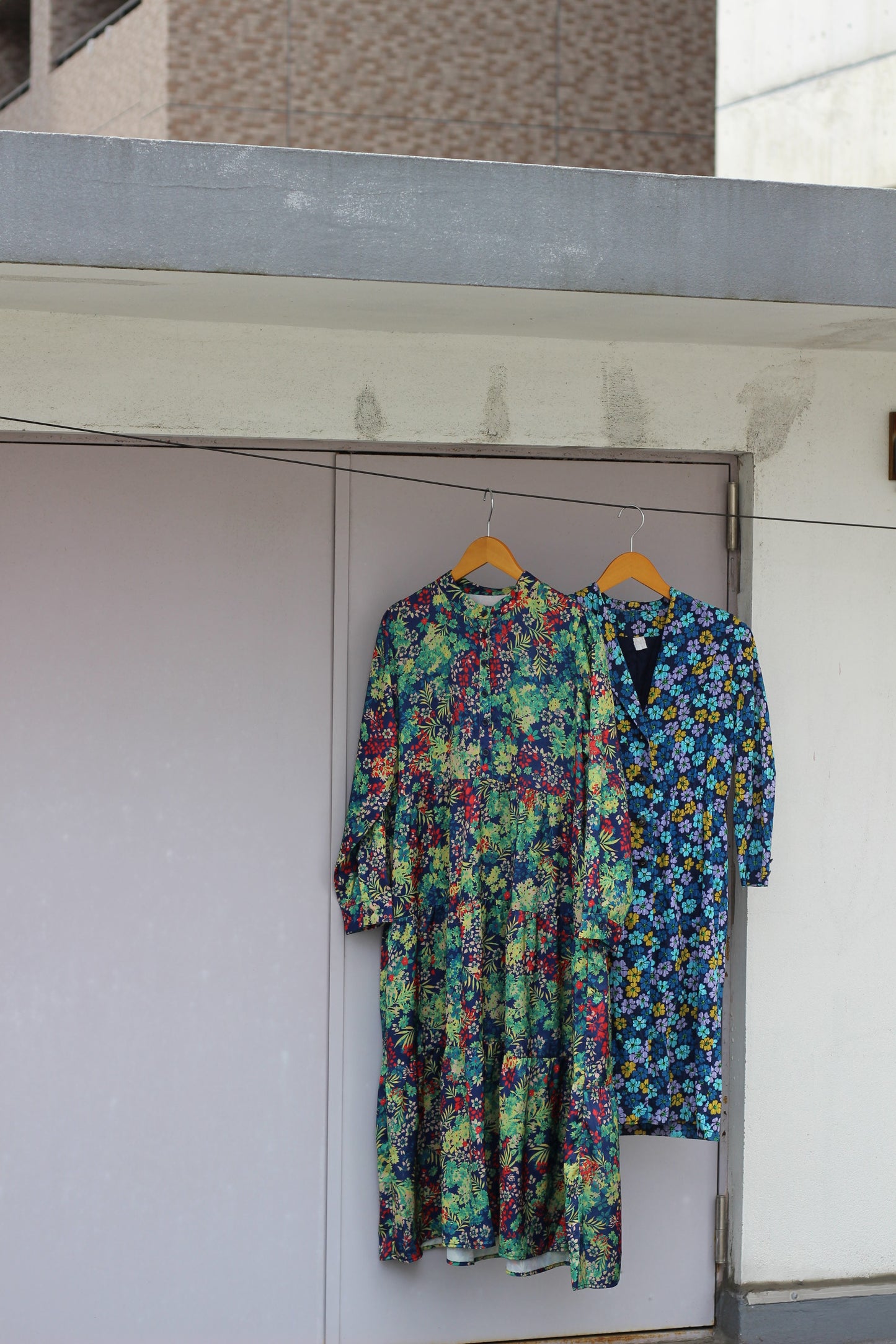 Vintage Flower Long Sleeve One-Piece x7点
