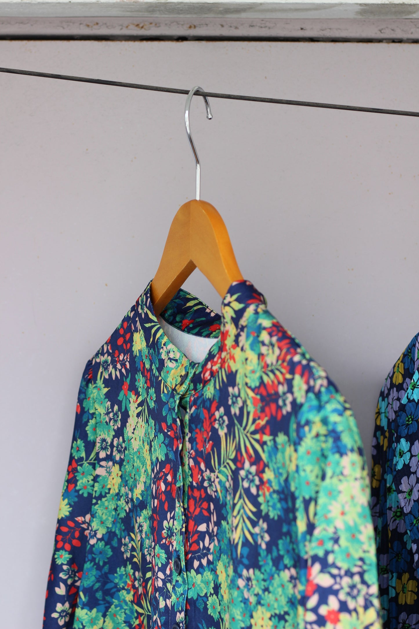 Vintage Flower Long Sleeve One-Piece x7点